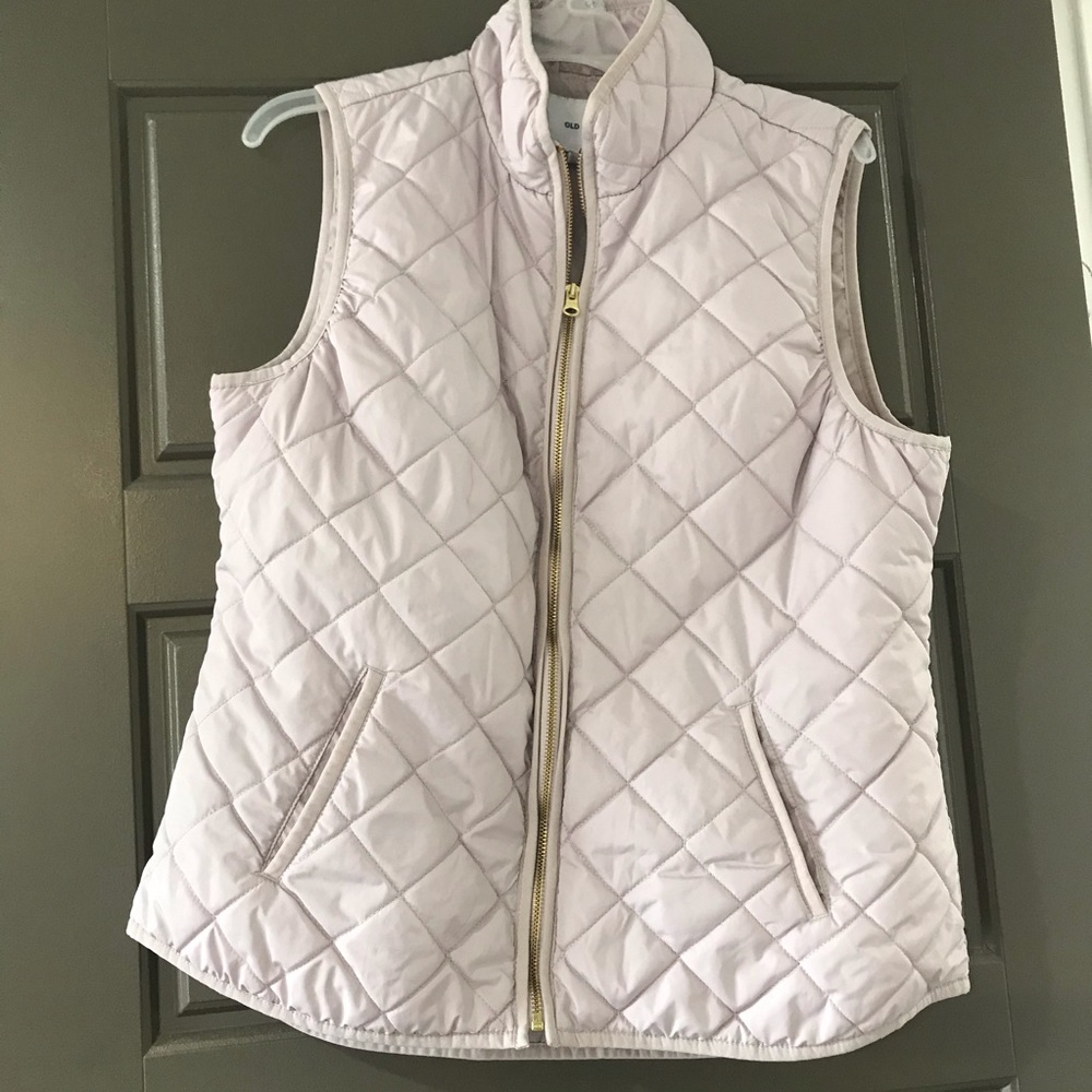 Lavender Spring Quilted Vest Old Navy - L